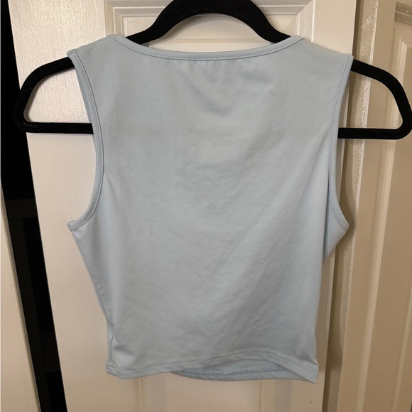 Blue Cropped Tank - Picture 3 of 4